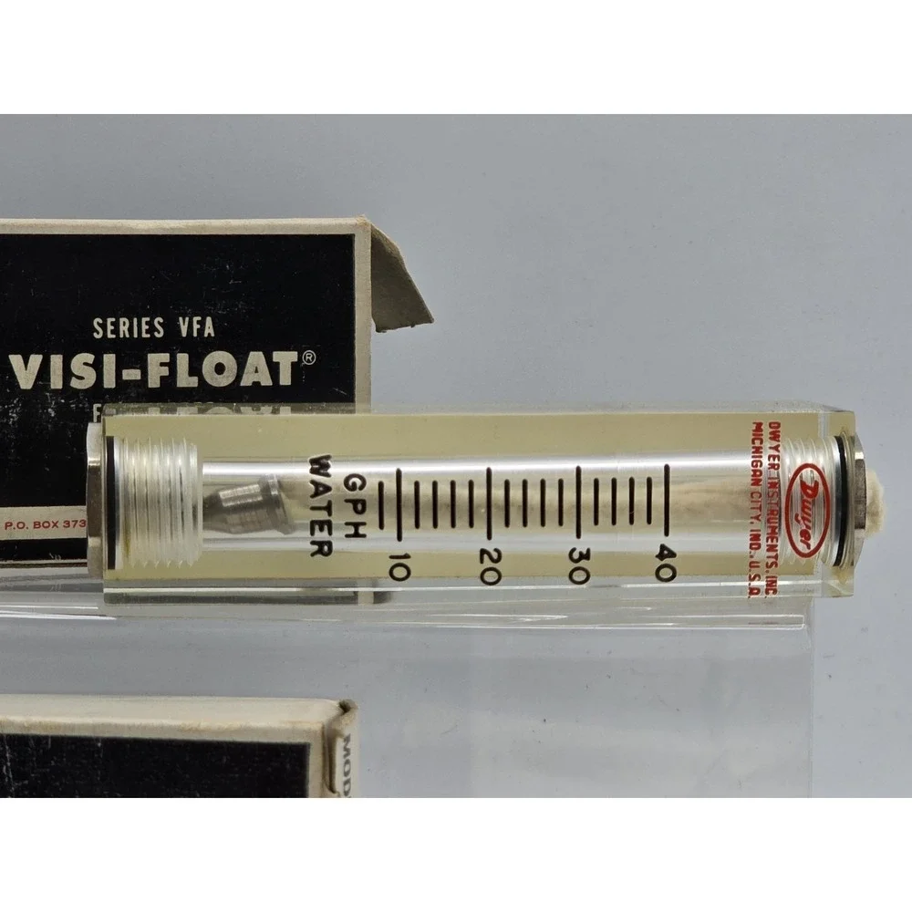 2 Lot NOS Dwyer VFA-44- EC Visi-Float Acrylic Flowmeter 0-40 GPH Air Made in USA